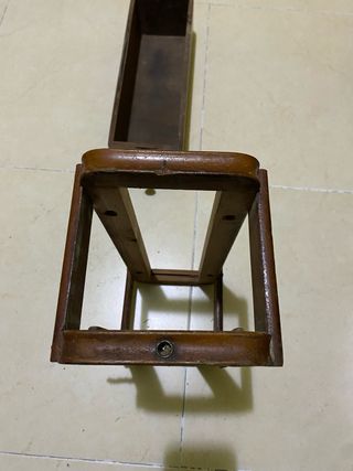 Caja y base máquina coser Singer antigua