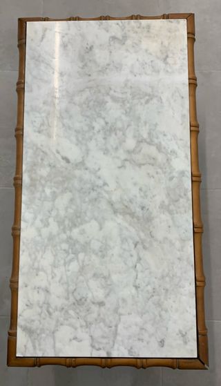 Mesa centro mármol y madera