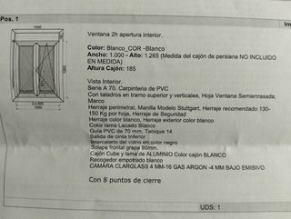 Ventana Cortizo PVC blanca