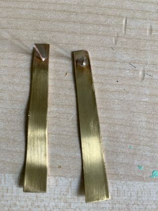 Pendientes largos latón dorados