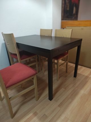 2 Muebles TV + Mesa Centro Negro + Mesa comedor