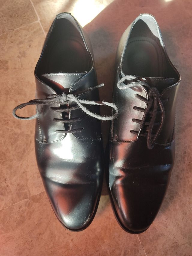 Zapatos negros vestir hombre