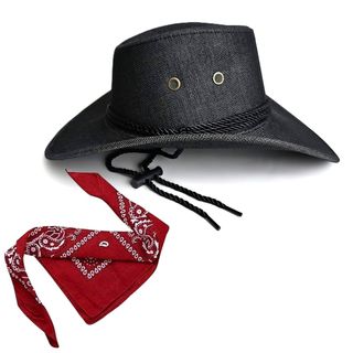 Sombrero Vaquero Cowboy Western Negro para Adulto