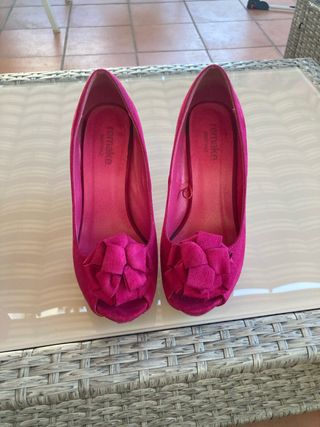 Zapatos tacón rosa Remake