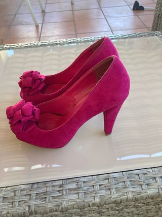 Zapatos tacón rosa Remake