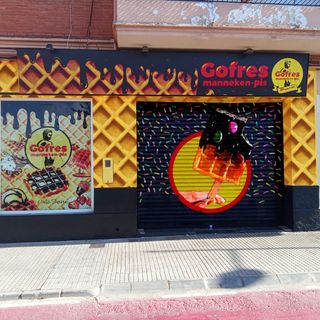 dibujo mural pared GRAFITI persiana deco hogar art