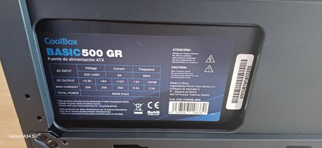 CAJA GAMING MC-X7 + FUENTE DE ALIMENTACION