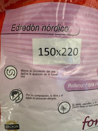 Edredón Nórdico 150x220 - Microfibra cama de 90
