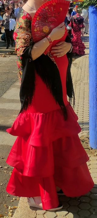 Vestido rojo fiesta - Talla L