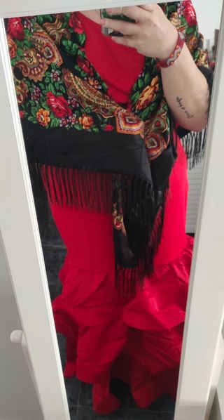 Vestido rojo fiesta - Talla L