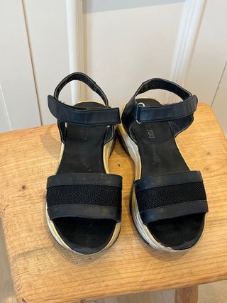 Sandalias negras plataforma mujer talla 37