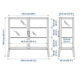 Vitrina blanca metal y cristal.