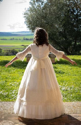 Vestido comunión niña blanco