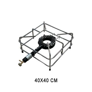 Fornellone a gas GPL 40x40 in acciaio cromato
