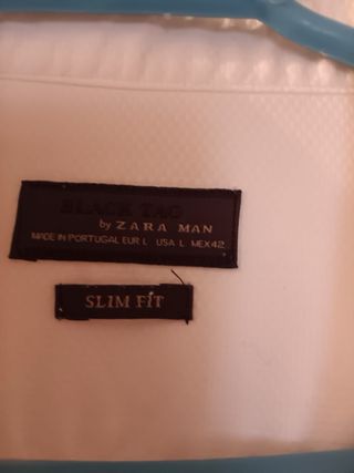 Camisa Zara blanca hombre