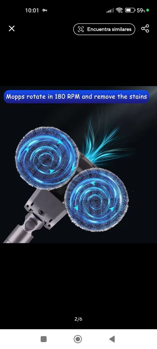 Cabezal fregona Dyson V10 Slim/V12 Slim