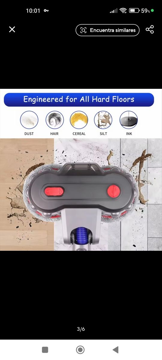 Cabezal fregona Dyson V10 Slim/V12 Slim