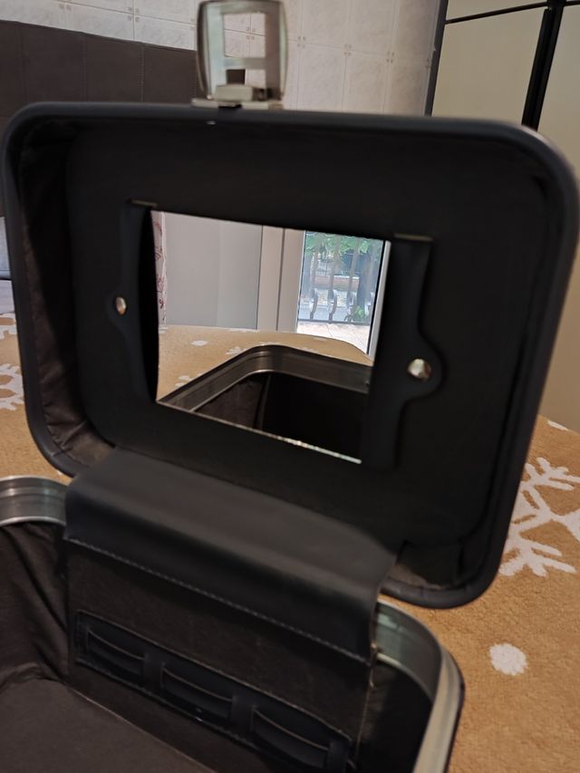 Beauty case vintage stile tartan