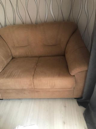 Divano beige a 2 posti - microfibra