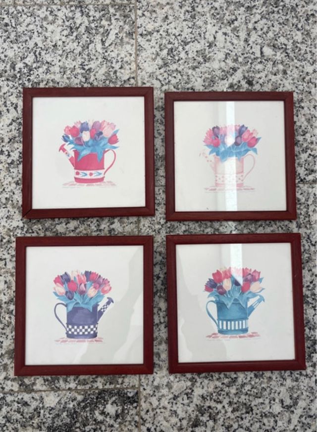 4 Cuadros Tulipanes - Decoración Hogar