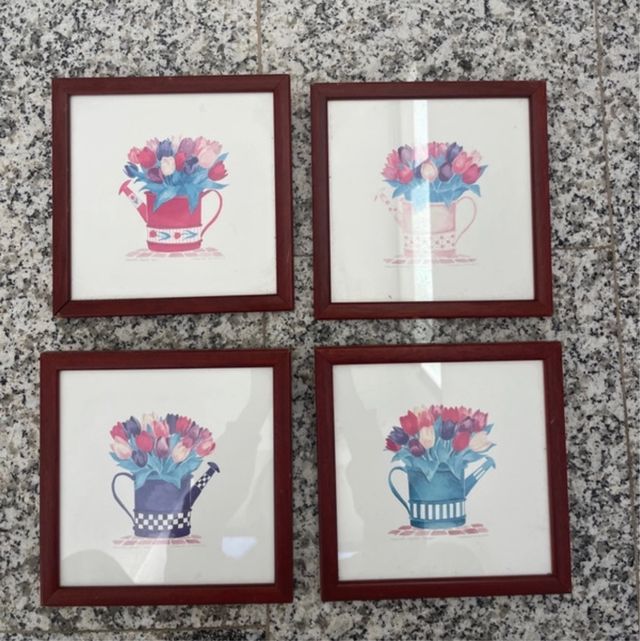 4 Cuadros Tulipanes - Decoración Hogar