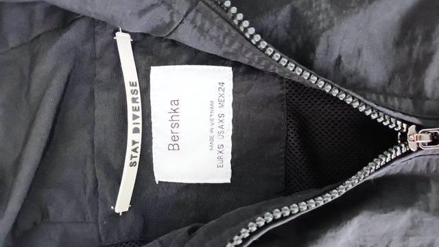 Chaqueta cortavientos negra XS