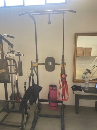 Gimnasio completo barras discos maquinas pesas rem