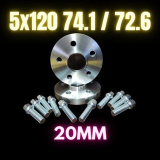 2 Adaptadores 20mm 5x120 74.1 / 72.6