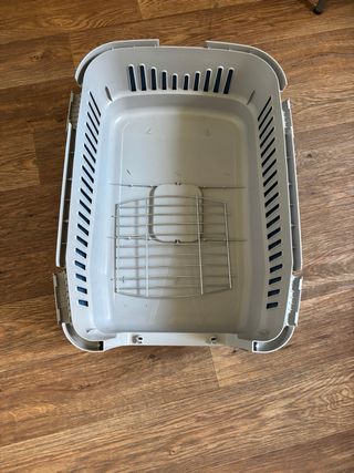 Transportín perros mediano azul-blanco