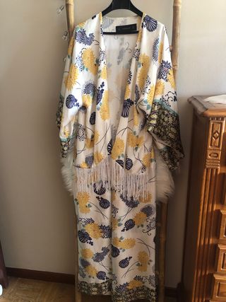 chaqueta kimono Zara estampado flores + pantalon!!