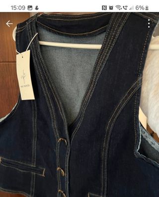 Chaleco vaquero azul