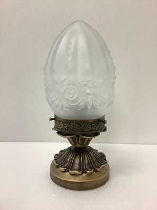 Lámpara techo latón cristal vintage