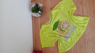Maglia bambina Terranova limone cropped 12-13 anni