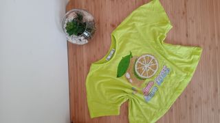 Maglia bambina Terranova limone cropped 12-13 anni