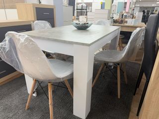 Mesa Comedor extensible Gris -4 sillas