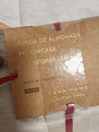  2 unidades Fundas de almohada Zara Home - Beige