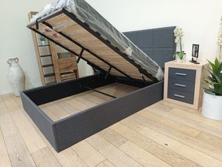 Cama canapé con cabecero. ¡Envío gratis!