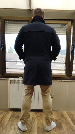Abrigo lana Mango azul marino