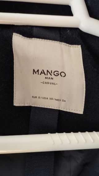 Abrigo lana Mango azul marino
