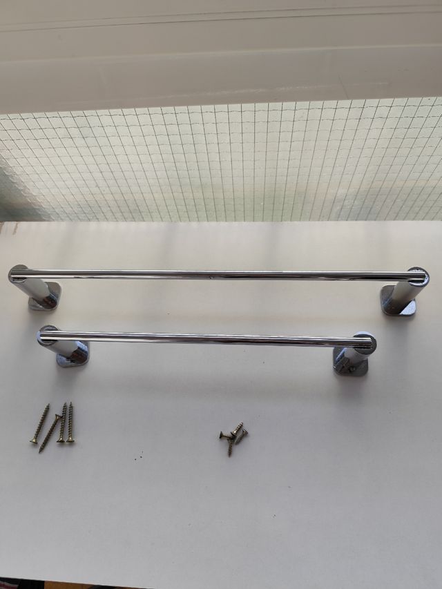 2 Toalleros Baño Acero Inoxidable