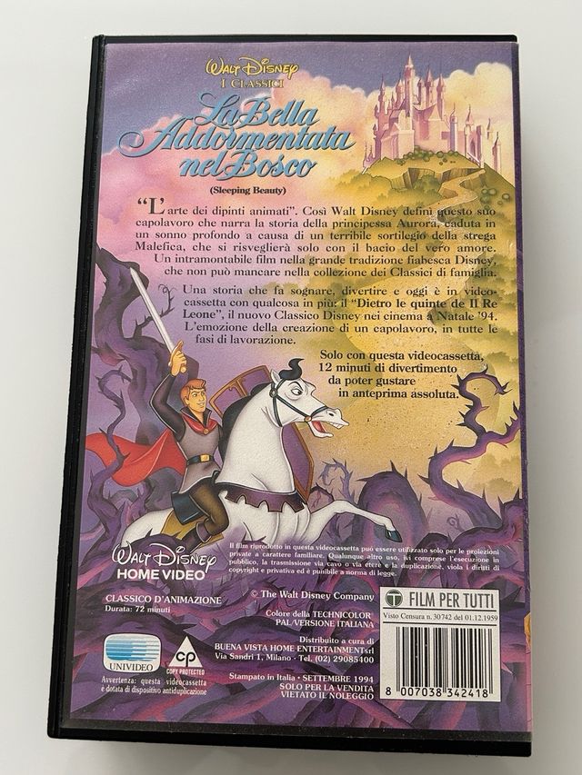 VHS La Bella Addormentata nel Bosco