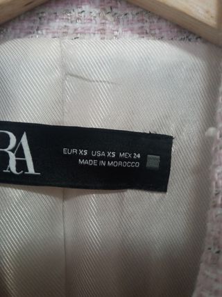 Blazer Zara rosa - Talla XS