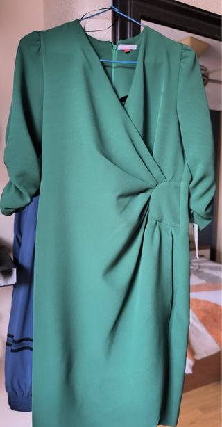 Vestido fiesta verde - Talla 44