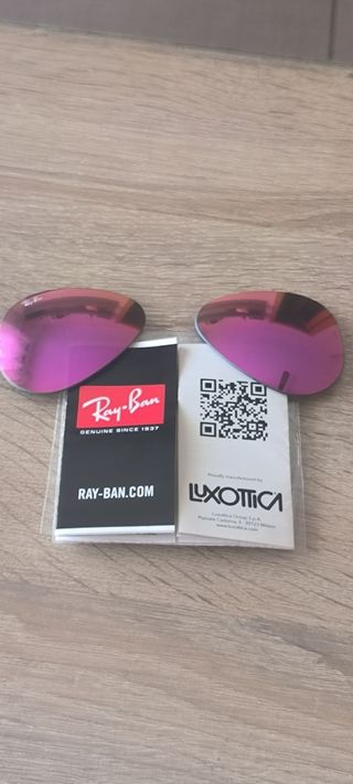 Lentes Ray-Ban Aviator 58mm - Rosa/Morado