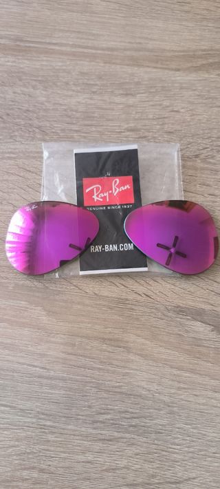Lentes Ray-Ban Aviator 58mm - Rosa/Morado