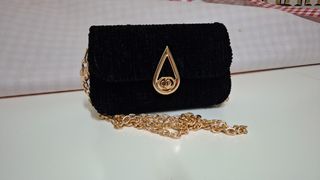 Bolso fiesta negro-dorado