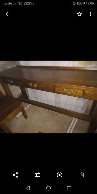 Consolle in legno Mesa con 3 cassetti