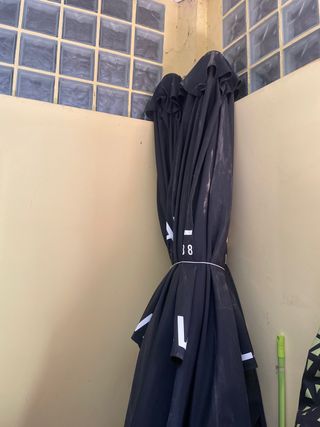 2 Sombrillas de jardín - Negra