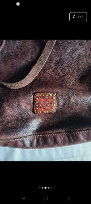 Borsa in pelle marrone