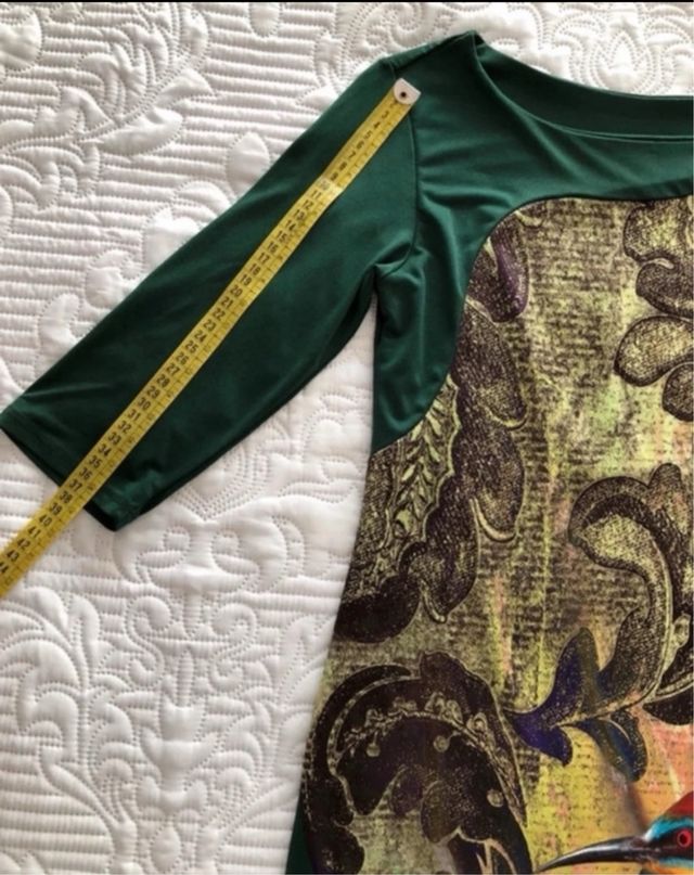Vestido verde estampado T.M